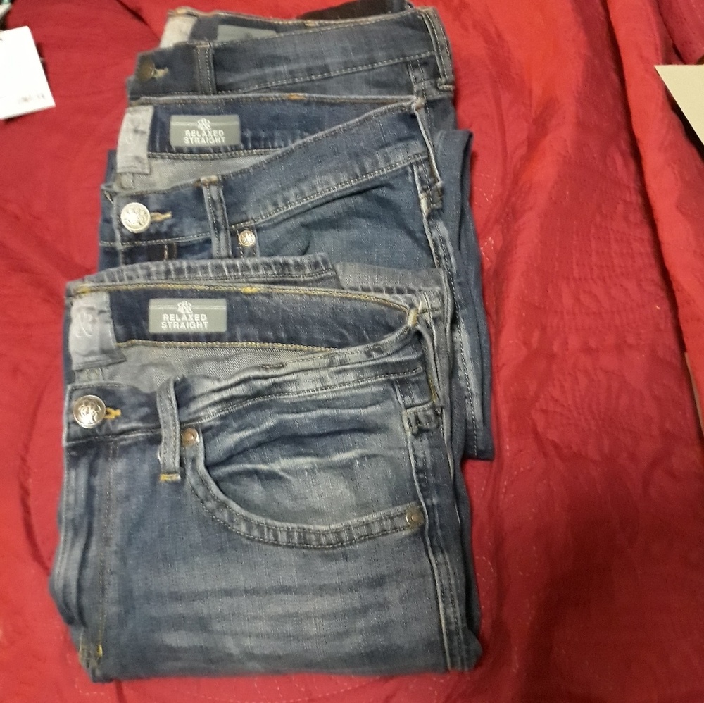 Three (3) pairs of Rock & republic men's Jeans